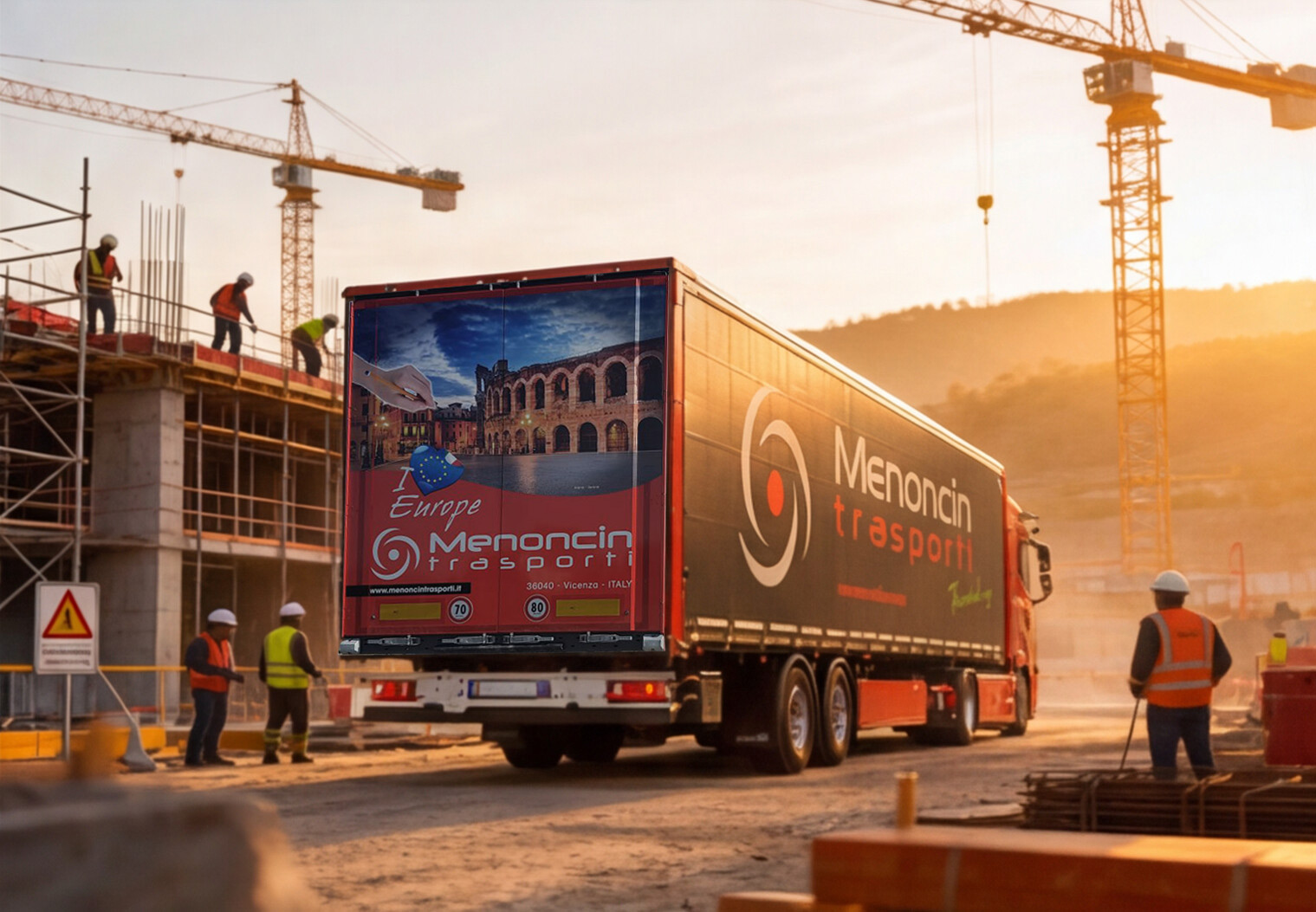 Trasporto materiali e macchinari in cantiere